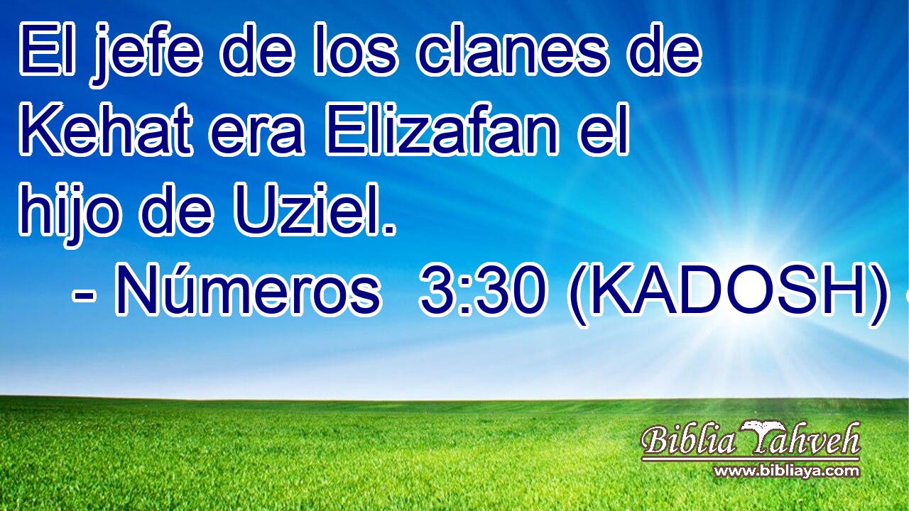  El jefe de los clanes de Kehat era Elizafan el hijo de Uziel. 