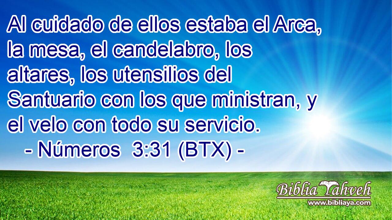 Al cuidado de ellos estaba el Arca, la mesa, el candelabro, los altares, los utensilios del Santuario con los que ministran, y el velo con todo su servicio.