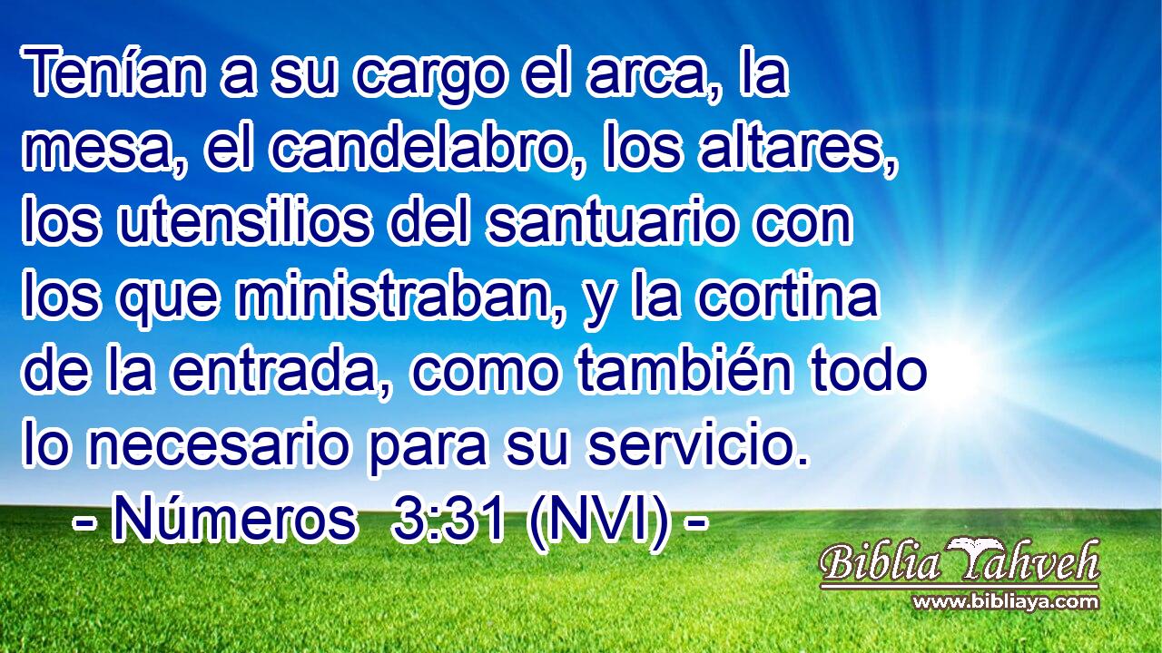  Tenían a su cargo el arca, la mesa, el candelabro, los altares, los utensilios del santuario con los que ministraban, y la cortina de la entrada, como también todo lo necesario para su servicio. 