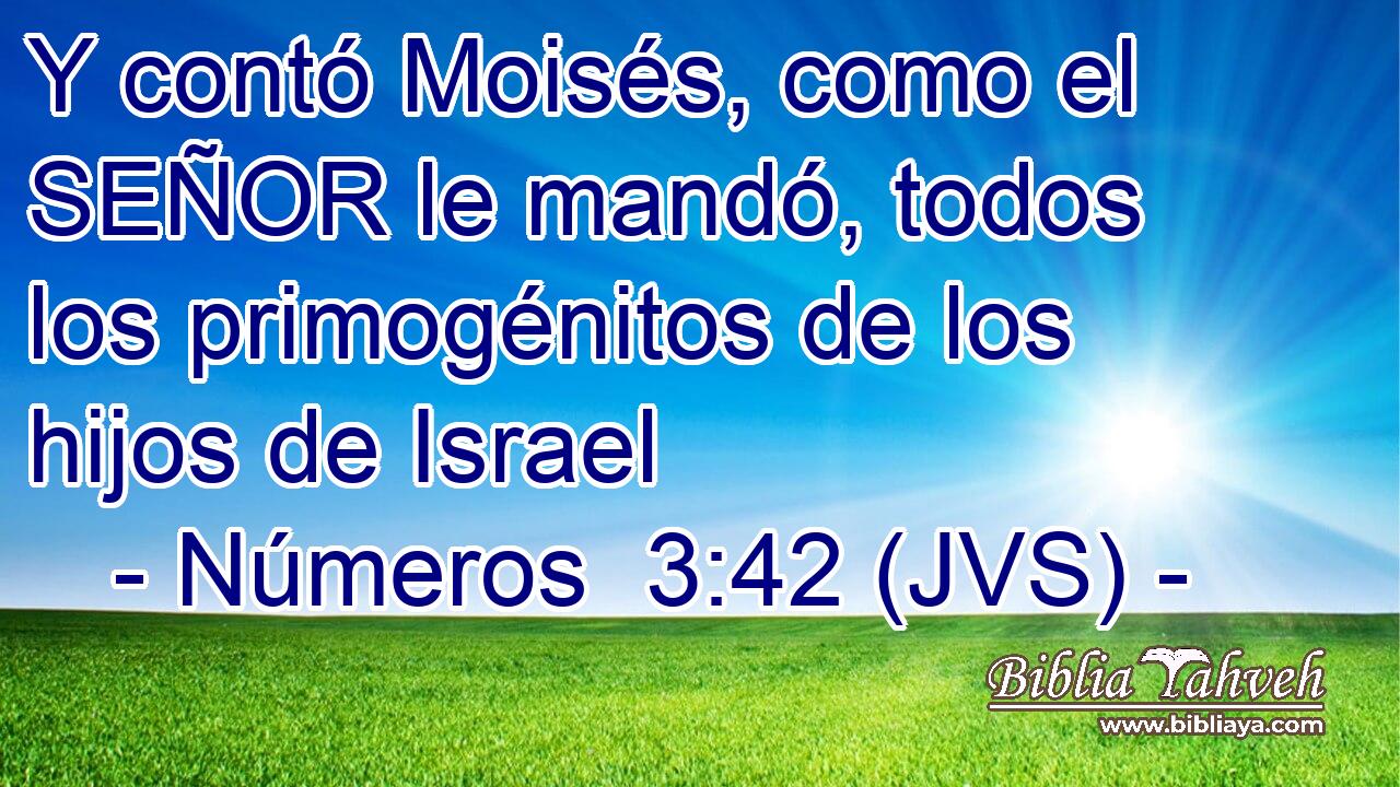 Y contó Moisés, como el SEÑOR le mandó, todos los primogénitos de los hijos de Israel