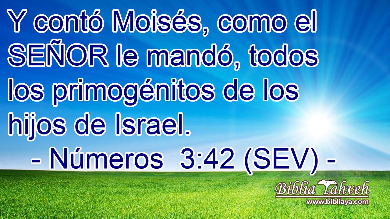 Y contó Moisés, como el SEÑOR le mandó, todos los primogénitos de los hijos de Israel.
