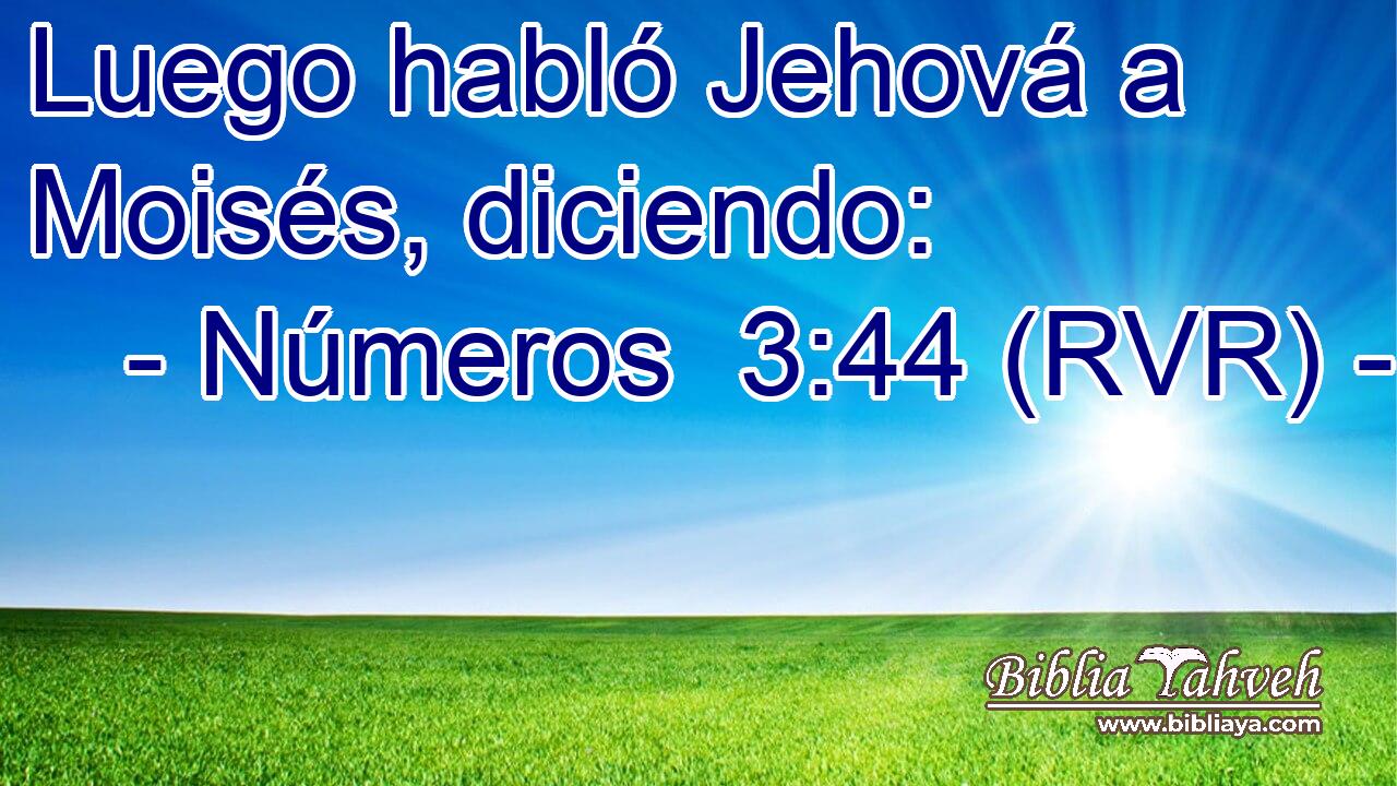 Luego habló Jehová a Moisés, diciendo: