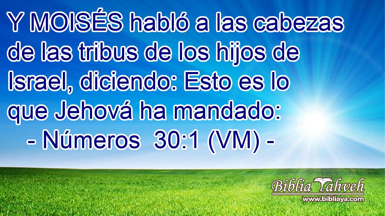  Y MOISÉS habló a las cabezas de las tribus de los hijos de Israel, diciendo: Esto es lo que Jehová ha mandado: 
