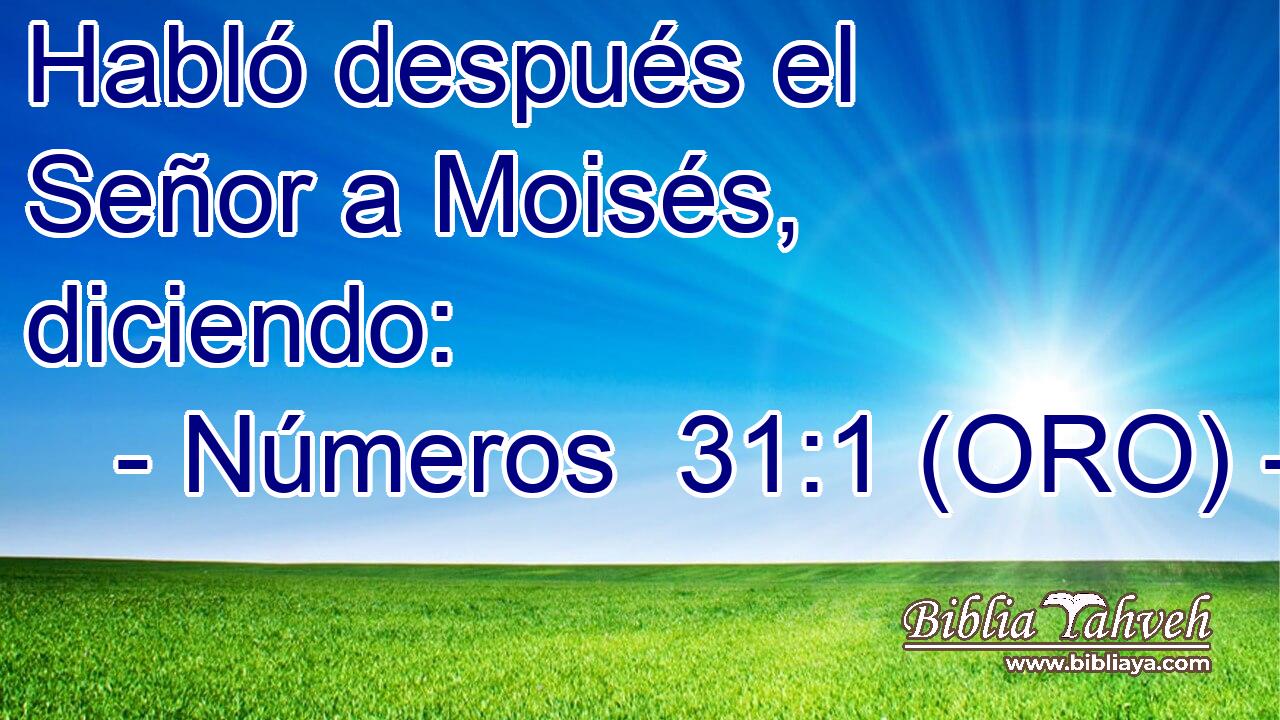  Habló después el Señor a Moisés, diciendo: 