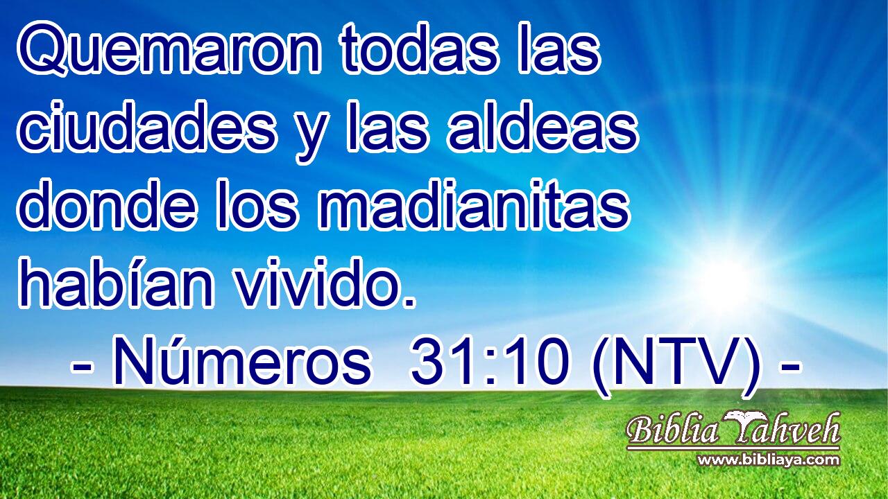 Quemaron todas las ciudades y las aldeas donde los madianitas habían vivido.