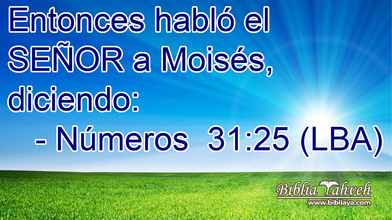 Entonces habló el SEÑOR a Moisés, diciendo:
