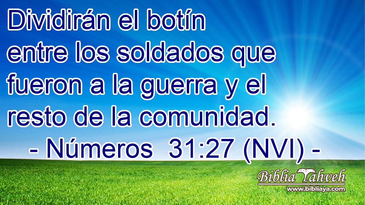  Dividirán el botín entre los soldados que fueron a la guerra y el resto de la comunidad. 
