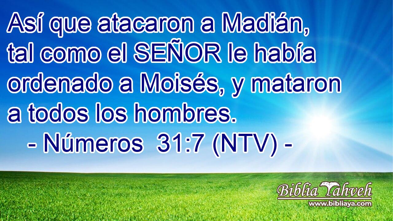 Así que atacaron a Madián, tal como el SEÑOR le había ordenado a Moisés, y mataron a todos los hombres.