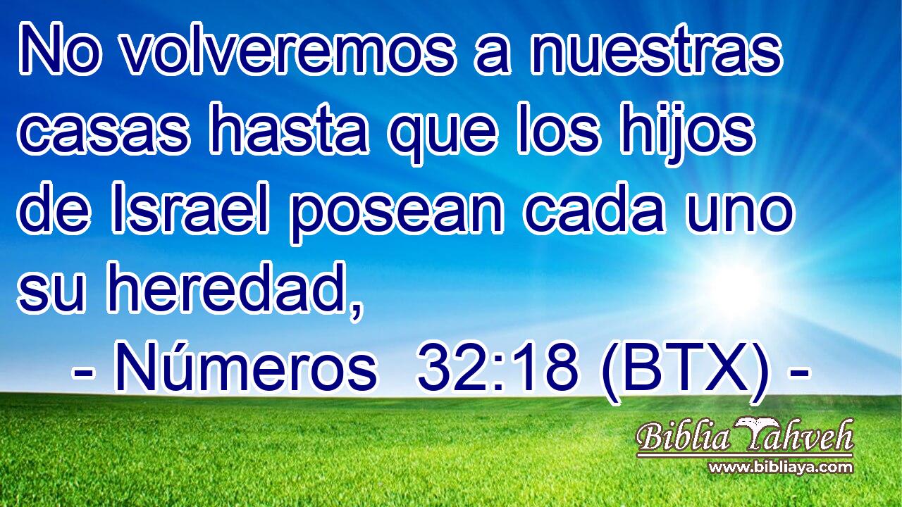 No volveremos a nuestras casas hasta que los hijos de Israel posean cada uno su heredad,
