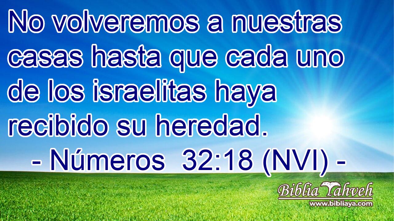  No volveremos a nuestras casas hasta que cada uno de los israelitas haya recibido su heredad. 