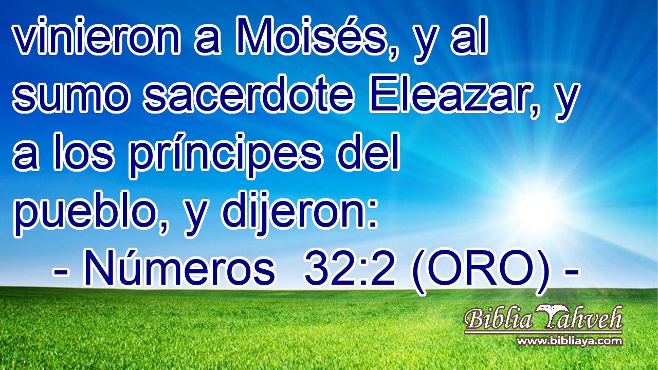  vinieron a Moisés, y al sumo sacerdote Eleazar, y a los príncipes del pueblo, y dijeron: 