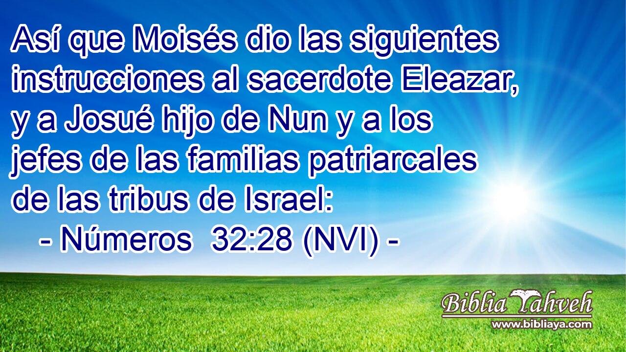  Así que Moisés dio las siguientes instrucciones al sacerdote Eleazar, y a Josué hijo de Nun y a los jefes de las familias patriarcales de las tribus de Israel: 