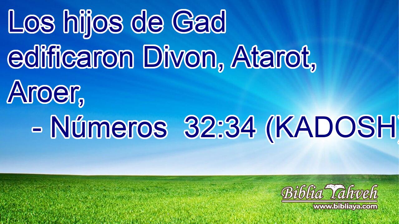  Los hijos de Gad edificaron Divon, Atarot, Aroer, 
