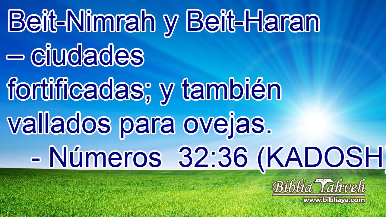 Beit-Nimrah y Beit-Haran – ciudades fortificadas; y también vallados para ovejas. 