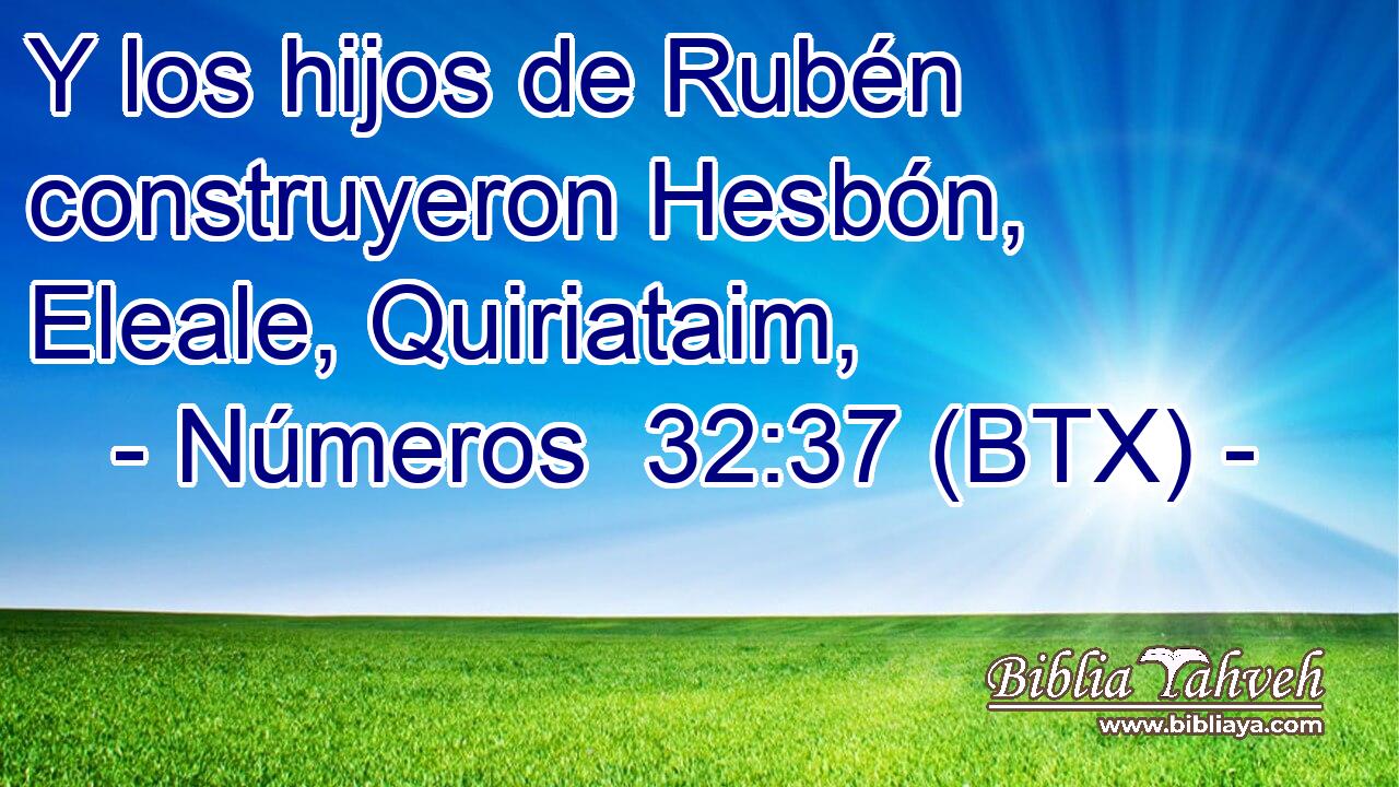Y los hijos de Rubén construyeron Hesbón, Eleale, Quiriataim,