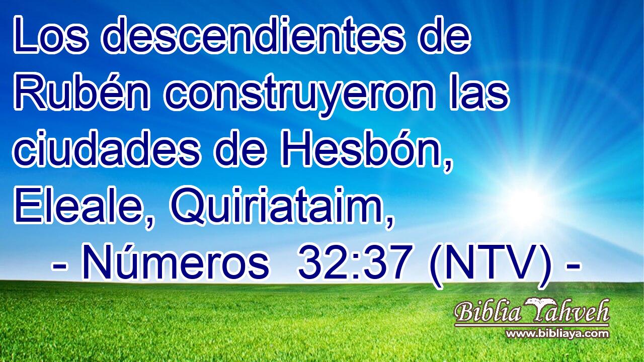 Los descendientes de Rubén construyeron las ciudades de Hesbón, Eleale, Quiriataim,
