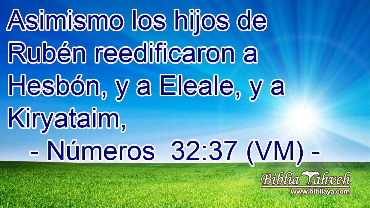  Asimismo los hijos de Rubén reedificaron a Hesbón, y a Eleale, y a Kiryataim, 