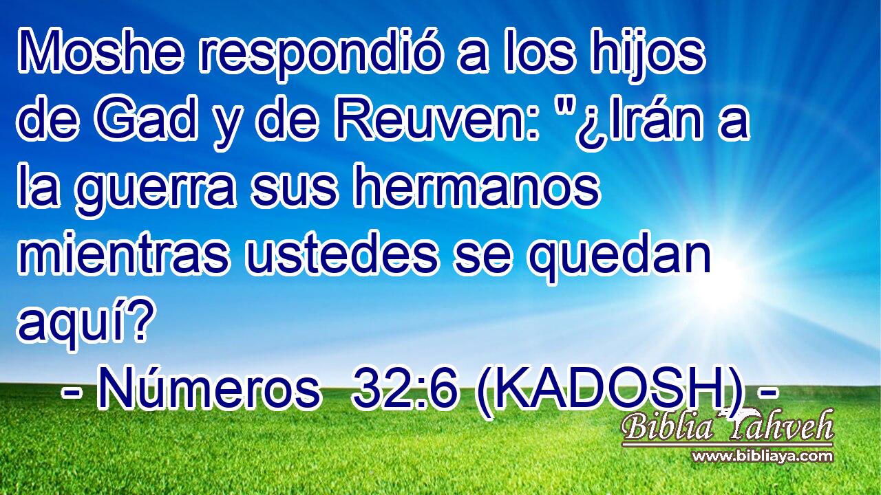 Moshe respondió a los hijos de Gad y de Reuven: 