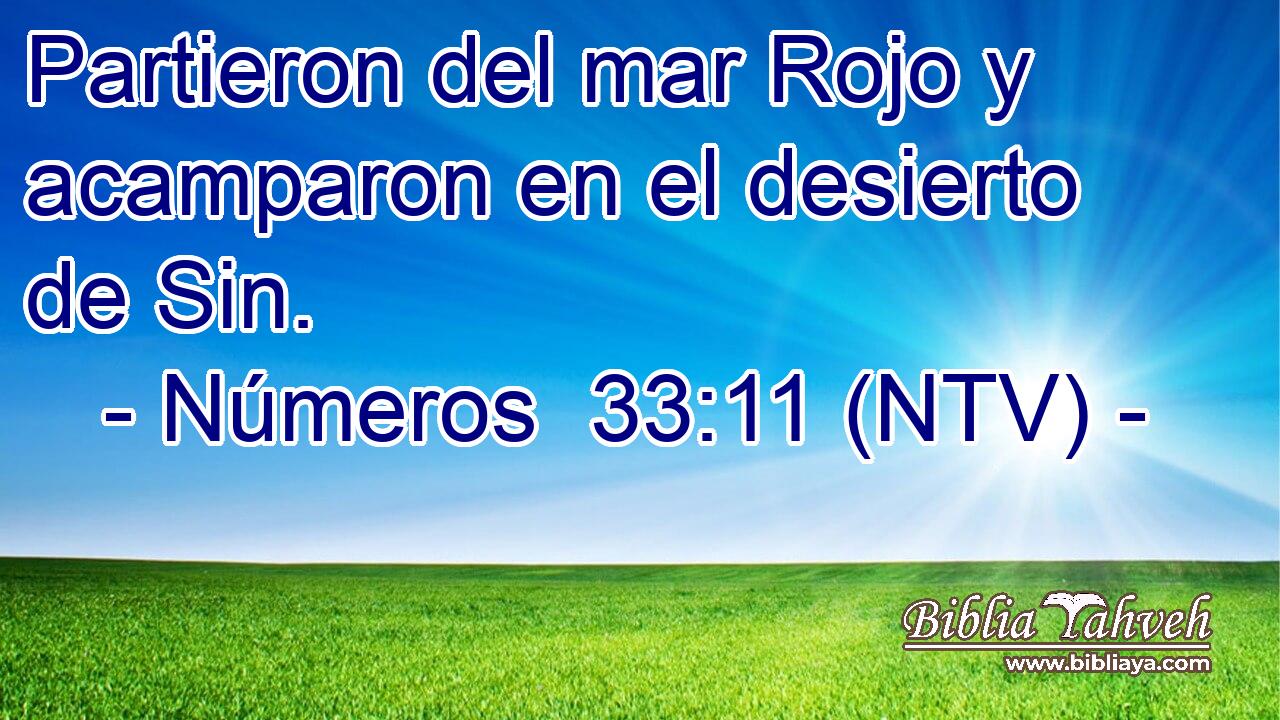 Partieron del mar Rojo y acamparon en el desierto de Sin.
