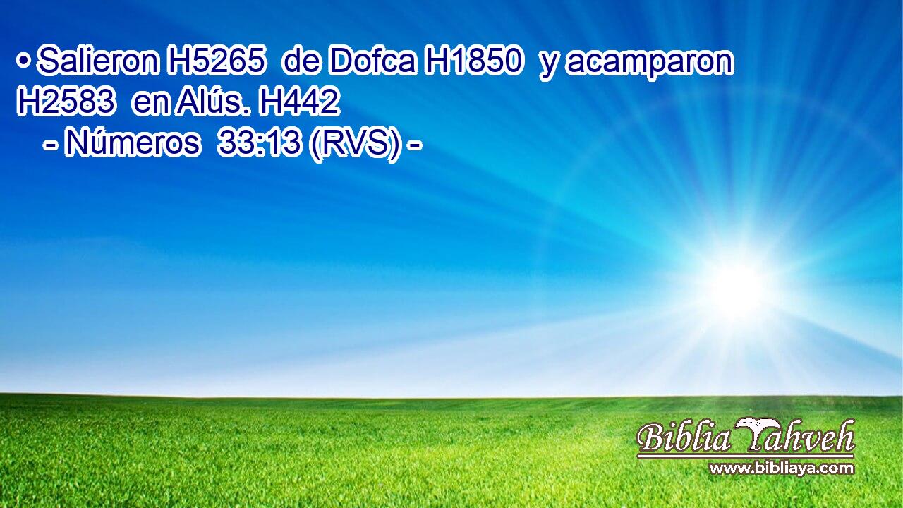 • Salieron H5265  de Dofca H1850  y acamparon H2583  en Alús. H442  
