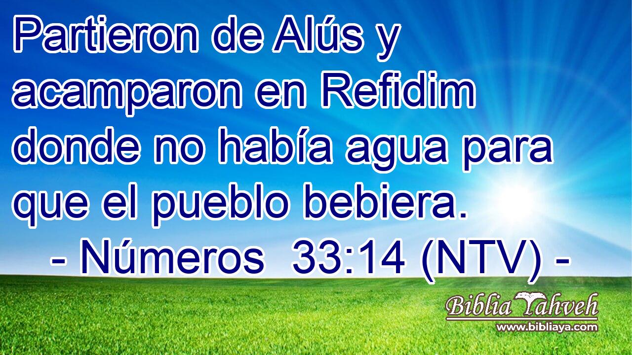 Partieron de Alús y acamparon en Refidim donde no había agua para que el pueblo bebiera.