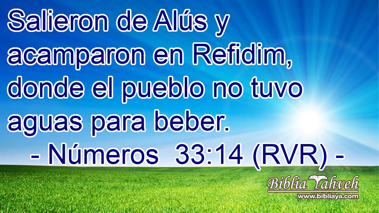 Salieron de Alús y acamparon en Refidim, donde el pueblo no tuvo aguas para beber.