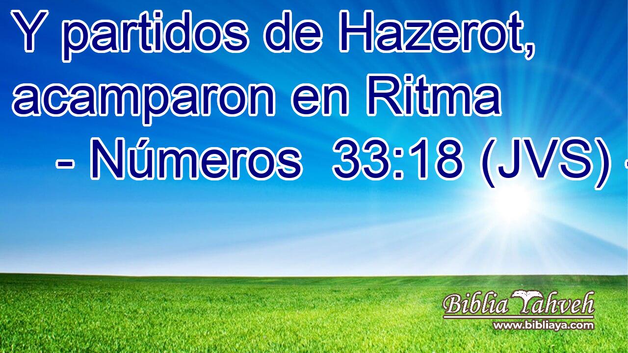 Y partidos de Hazerot, acamparon en Ritma