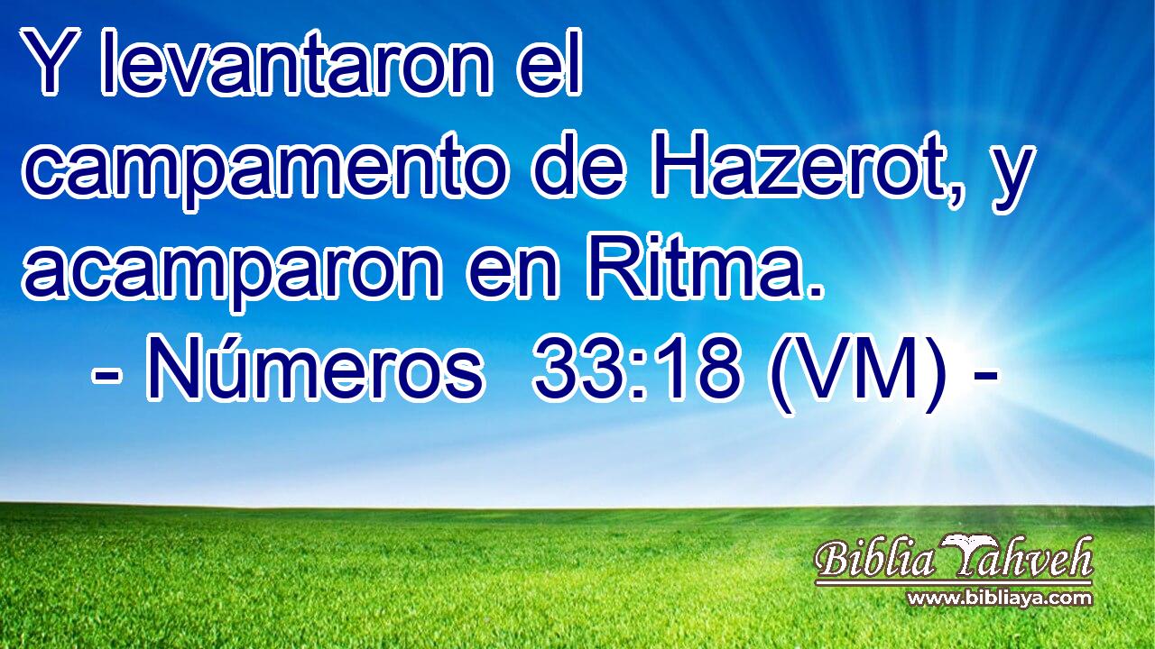  Y levantaron el campamento de Hazerot, y acamparon en Ritma. 
