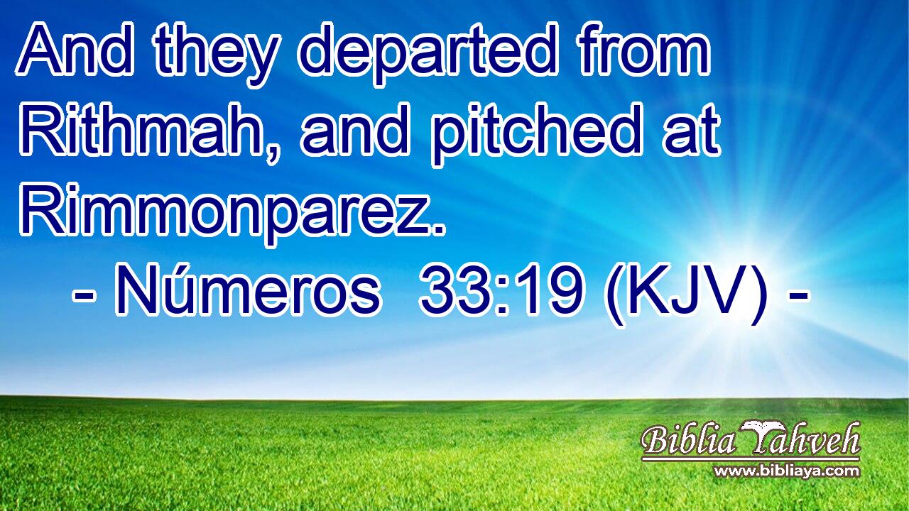 And they departed from Rithmah, and pitched at Rimmonparez.