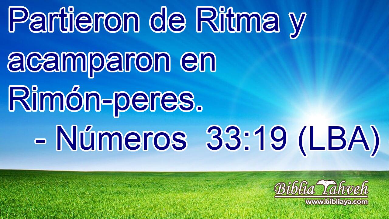 Partieron de Ritma y acamparon en Rimón-peres.