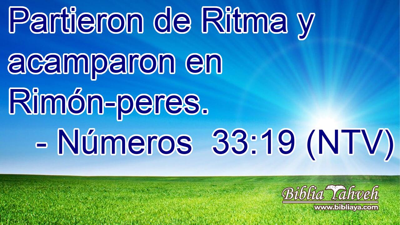 Partieron de Ritma y acamparon en Rimón-peres.