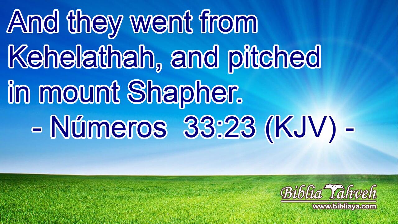 And they went from Kehelathah, and pitched in mount Shapher.