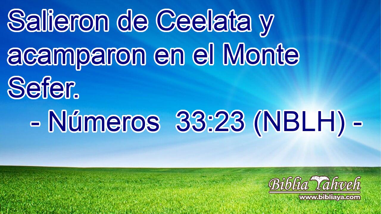  Salieron de Ceelata y acamparon en el Monte Sefer. 