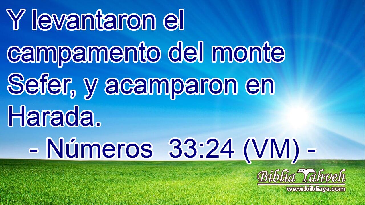  Y levantaron el campamento del monte Sefer, y acamparon en Harada. 