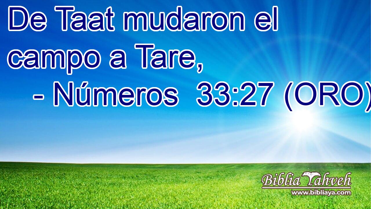  De Taat mudaron el campo a Tare, 