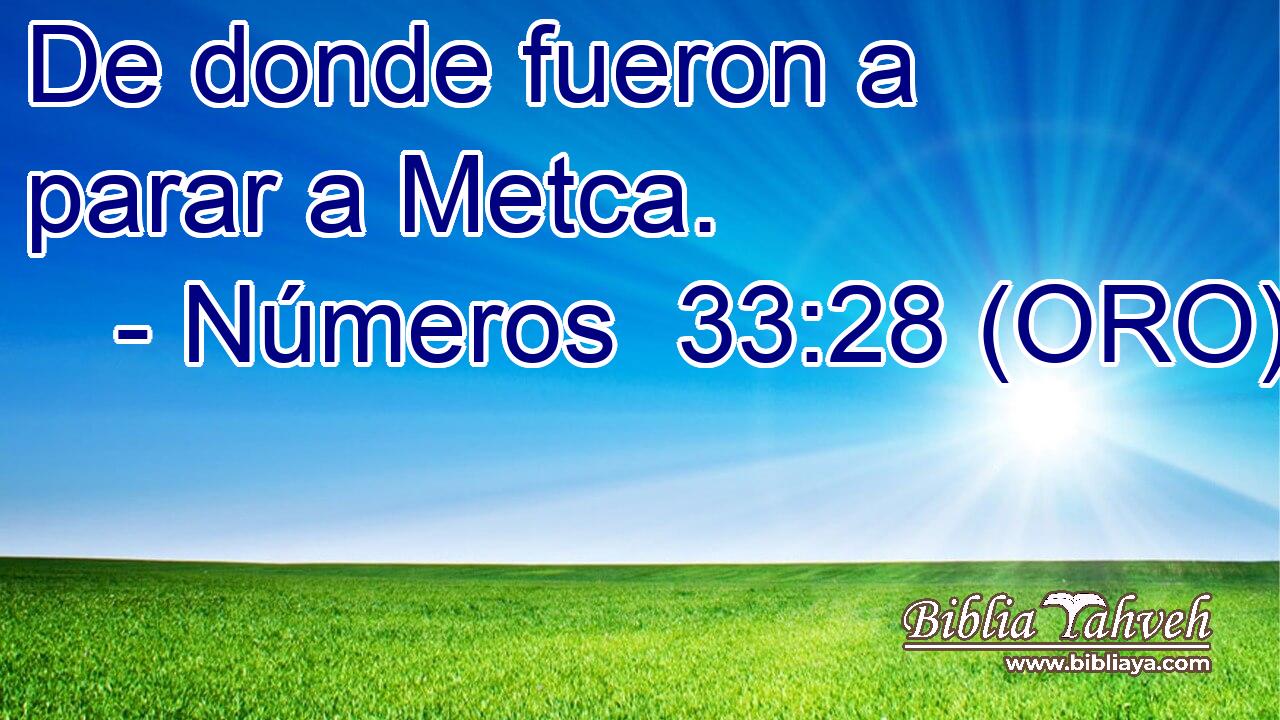  De donde fueron a parar a Metca. 