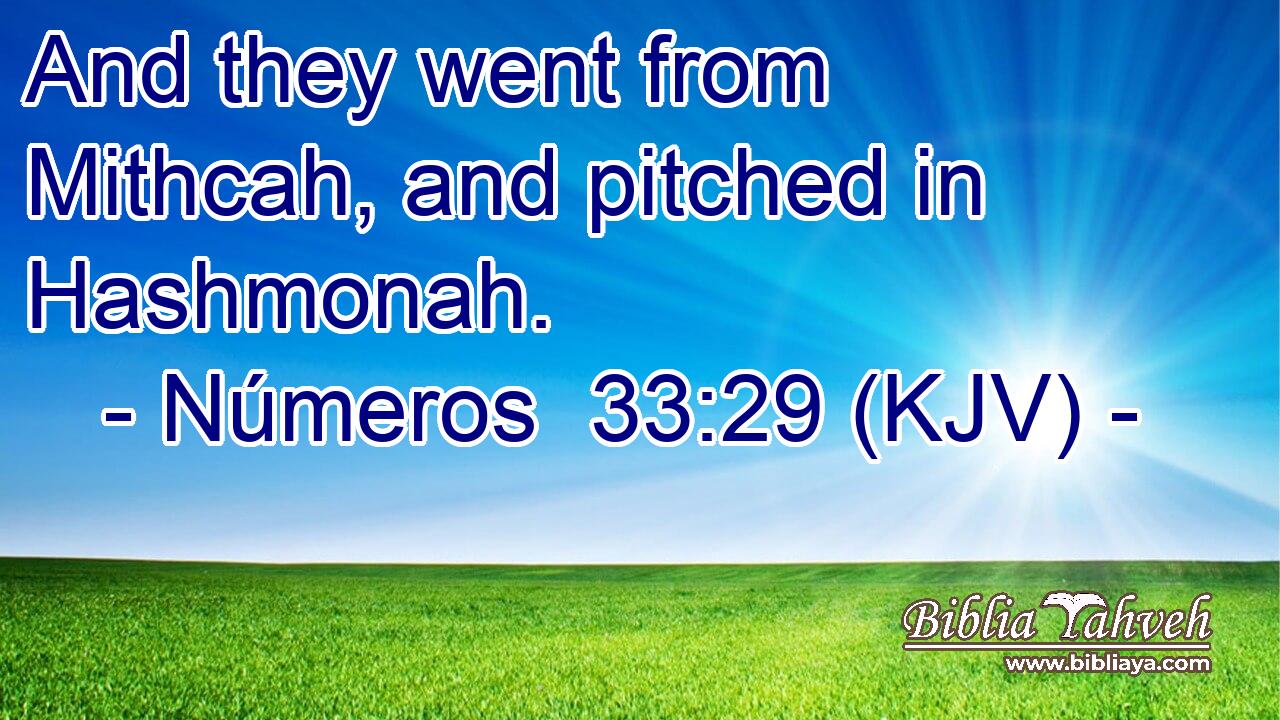 And they went from Mithcah, and pitched in Hashmonah.