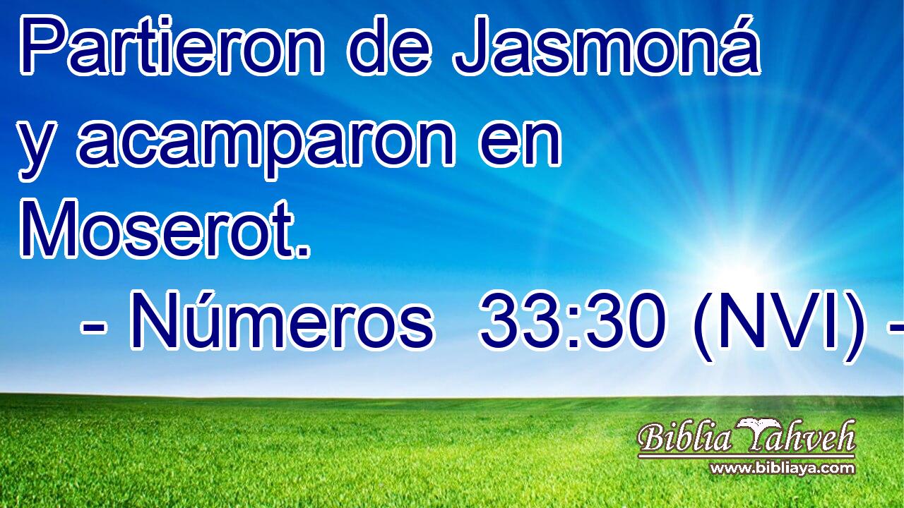  Partieron de Jasmoná y acamparon en Moserot. 
