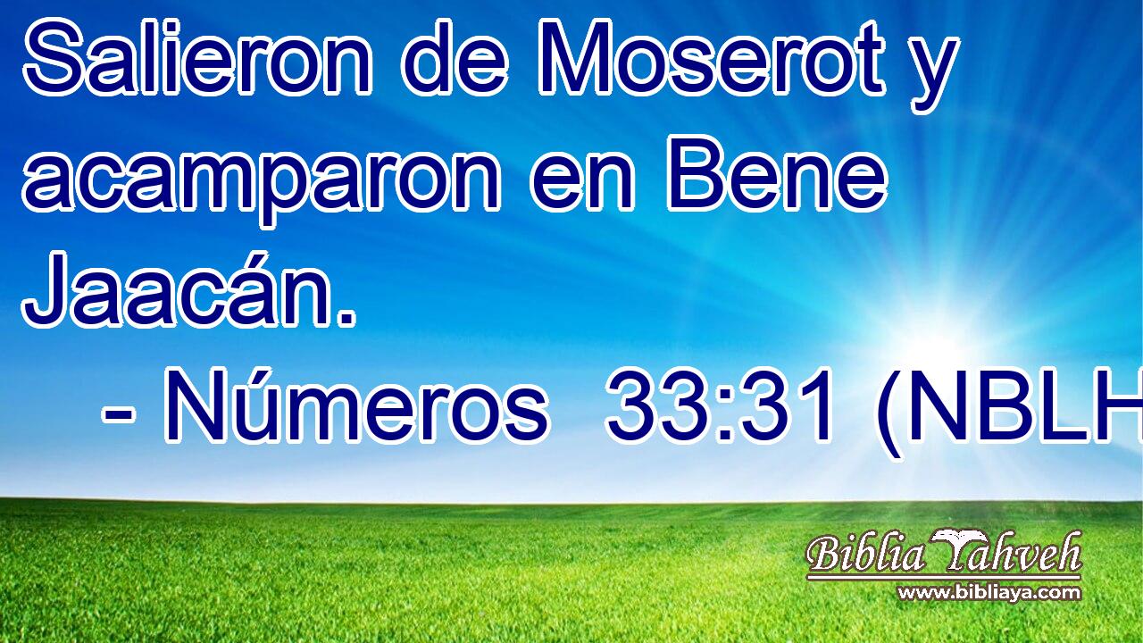  Salieron de Moserot y acamparon en Bene Jaacán. 
