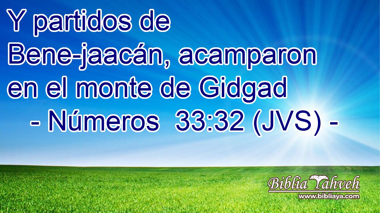 Y partidos de Bene-jaacán, acamparon en el monte de Gidgad