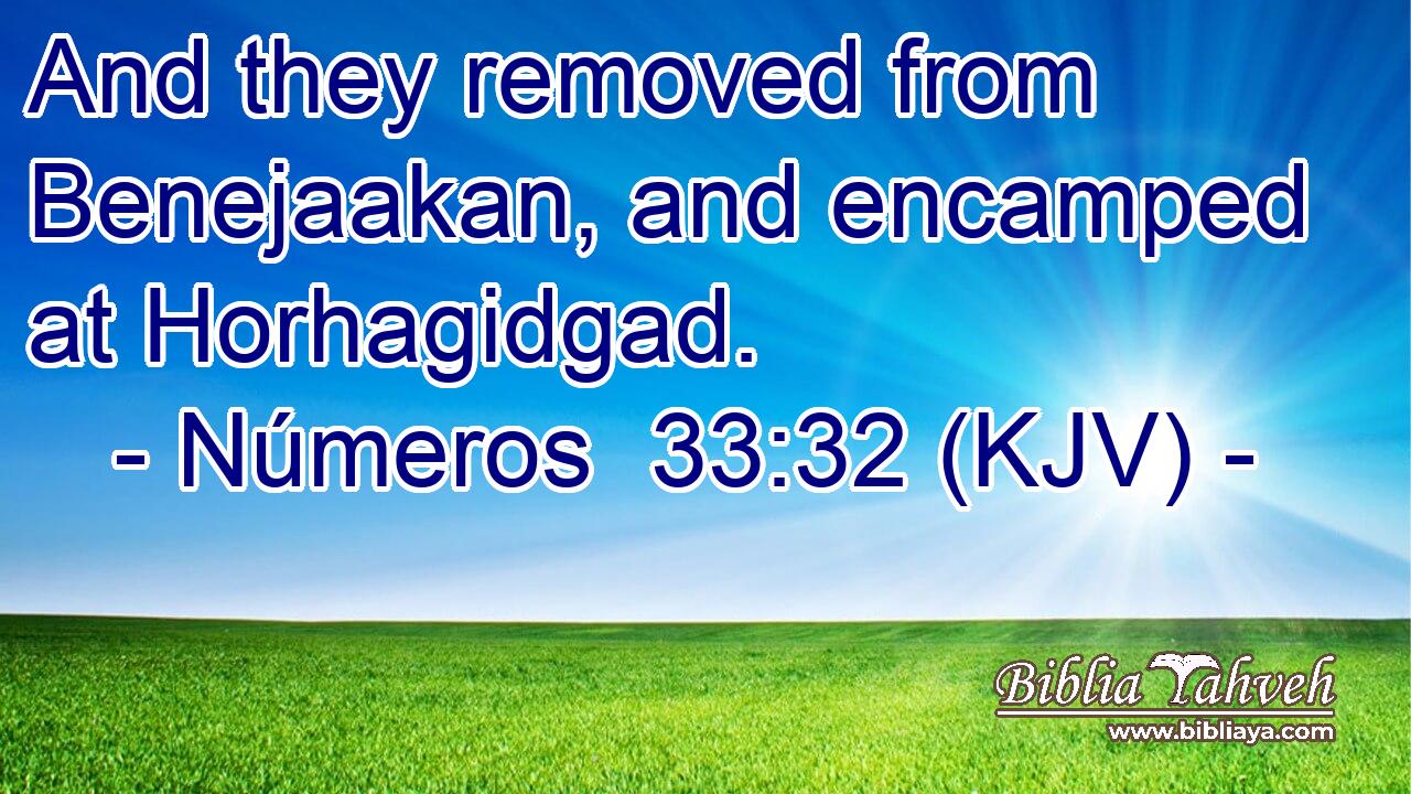 And they removed from Benejaakan, and encamped at Horhagidgad.