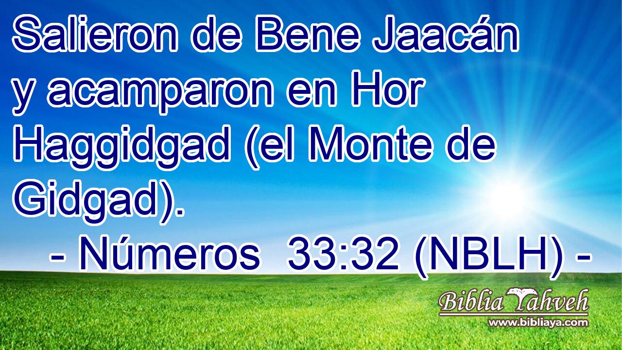  Salieron de Bene Jaacán y acamparon en Hor Haggidgad (el Monte de Gidgad). 