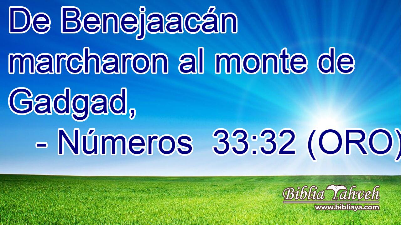  De Benejaacán marcharon al monte de Gadgad, 