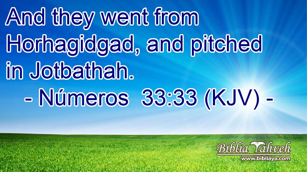 And they went from Horhagidgad, and pitched in Jotbathah.