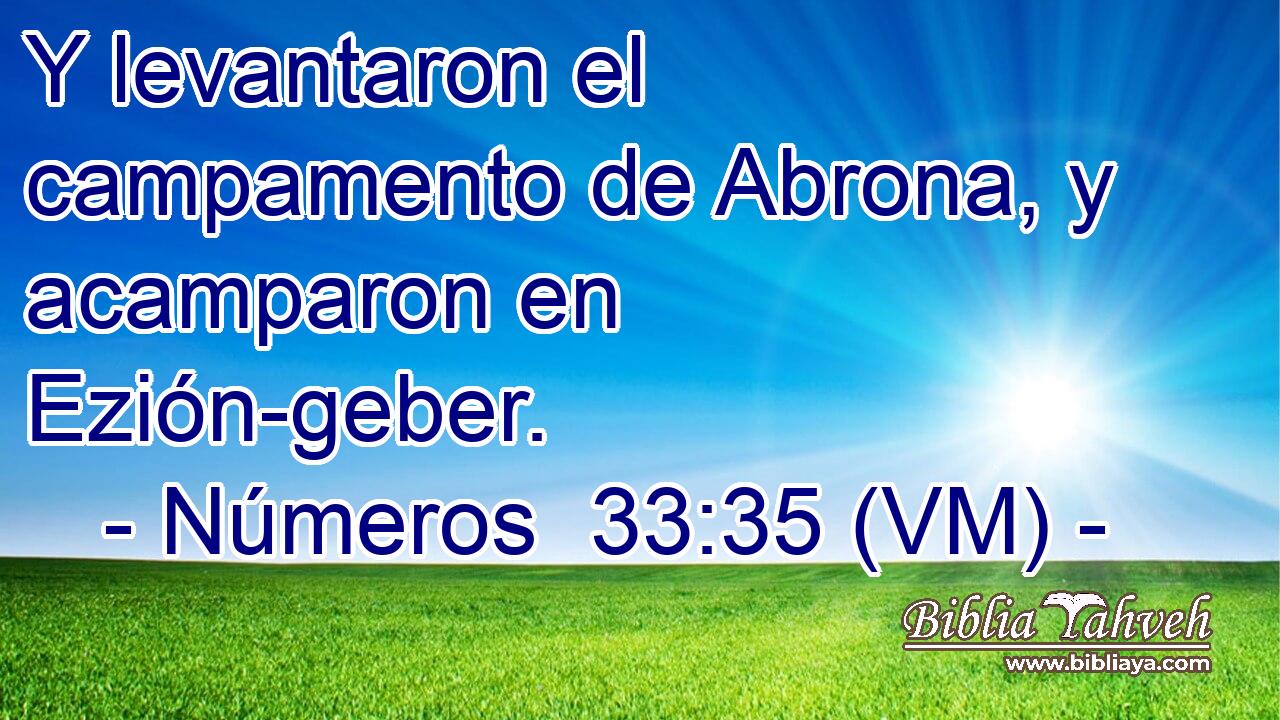  Y levantaron el campamento de Abrona, y acamparon en Ezión-geber. 