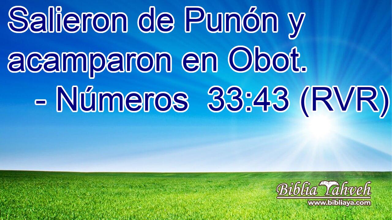 Salieron de Punón y acamparon en Obot.