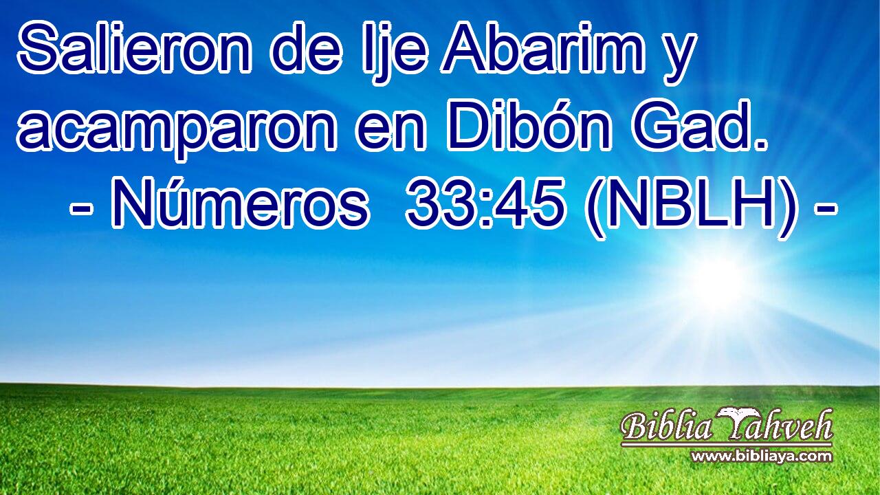  Salieron de Ije Abarim y acamparon en Dibón Gad. 