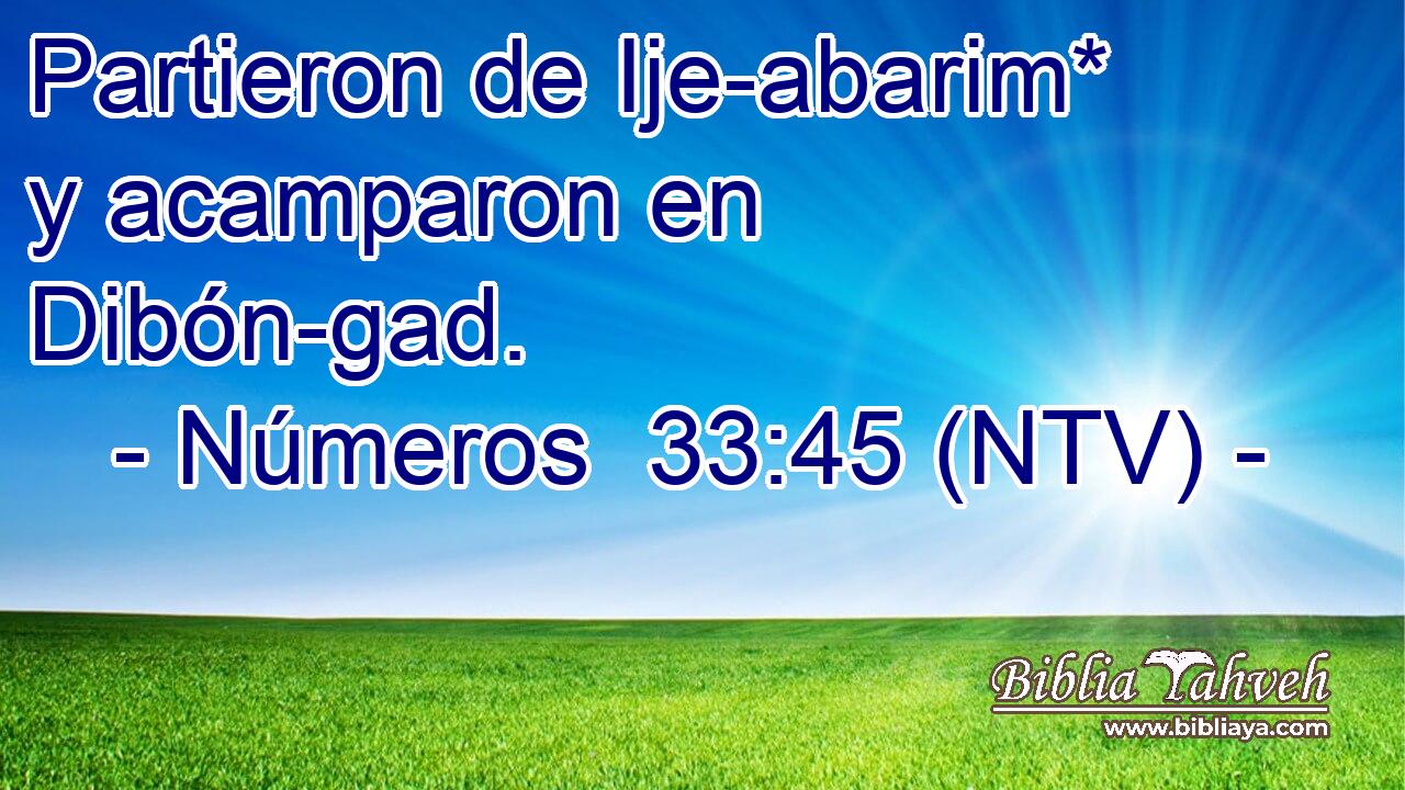 Partieron de Ije-abarim* y acamparon en Dibón-gad.