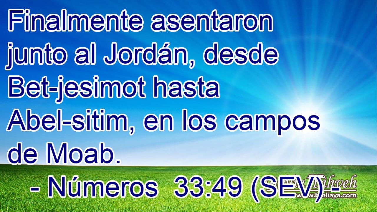 Finalmente asentaron junto al Jordán, desde Bet-jesimot hasta Abel-sitim, en los campos de Moab.