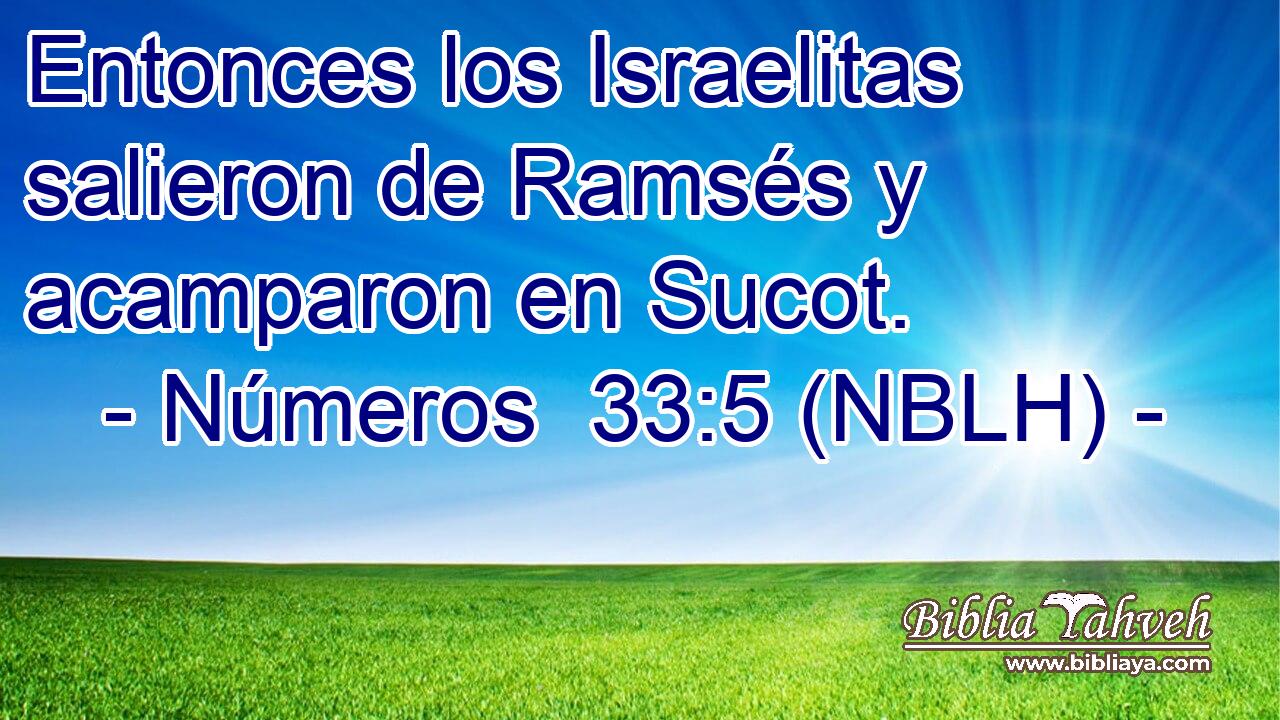  Entonces los Israelitas salieron de Ramsés y acamparon en Sucot. 
